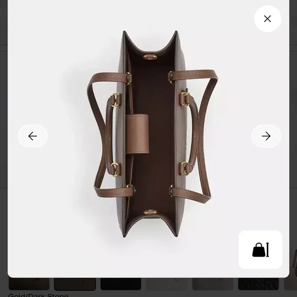 Coach Taupe Leather Tote Bag - Picture 9 of 10